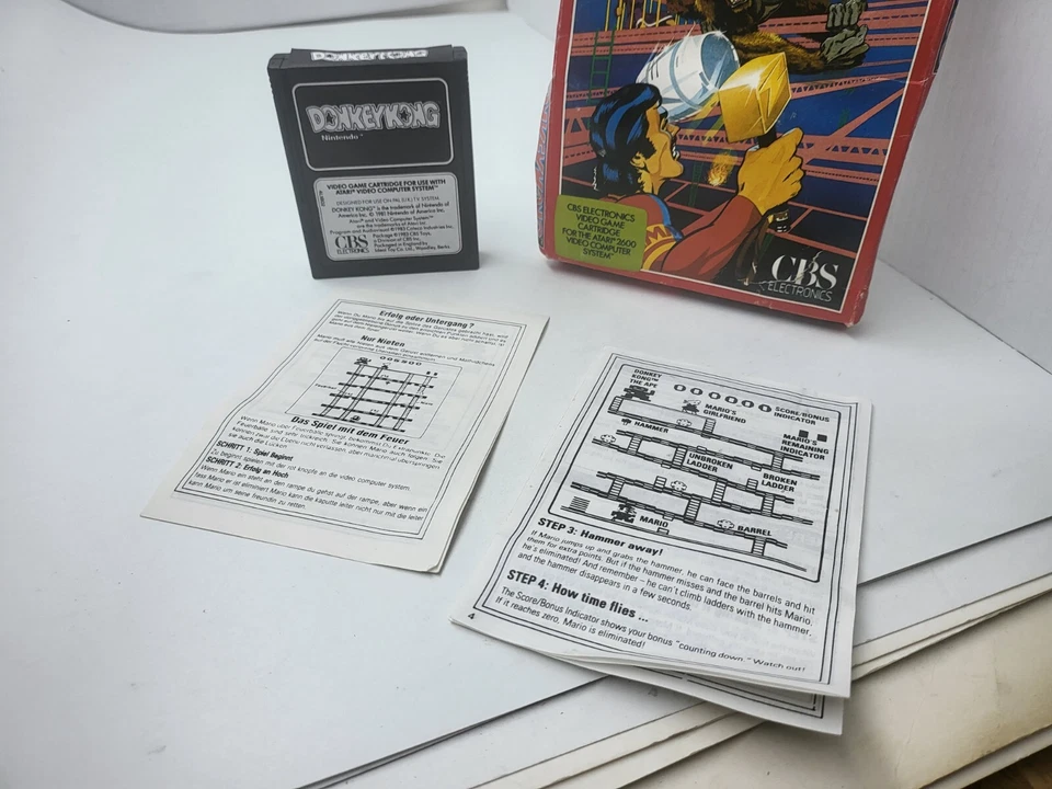 DONKEY KONG CIB PAL FOR ATARI 7800 PLUS + 2600 + & RETRON 77 #M16 - Image 3 of 4