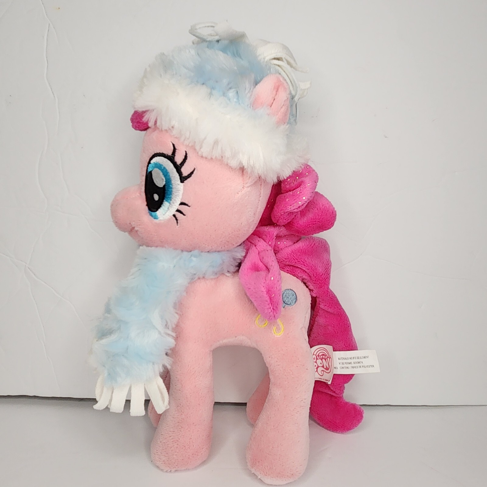 Aurora World My Little Pony MLP Pinkie Pie con cappello sfocato e sciarpa 10" raro