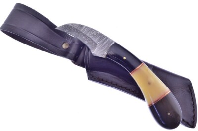  Damascus Hawk Skinner bone/horn WF-1059