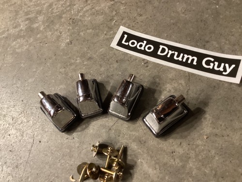 (4) Taye Pro-X etc BASS CHROME Drum Lug Casing 1" spacing YOU GET ALL FOUR #LV9 - Picture 4 of 13