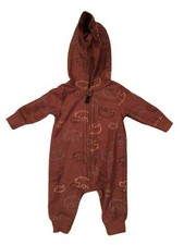 Boy's 3 Month Footie w/ Hood Carter's Brown Bears Long Sleeve Pajama Zip