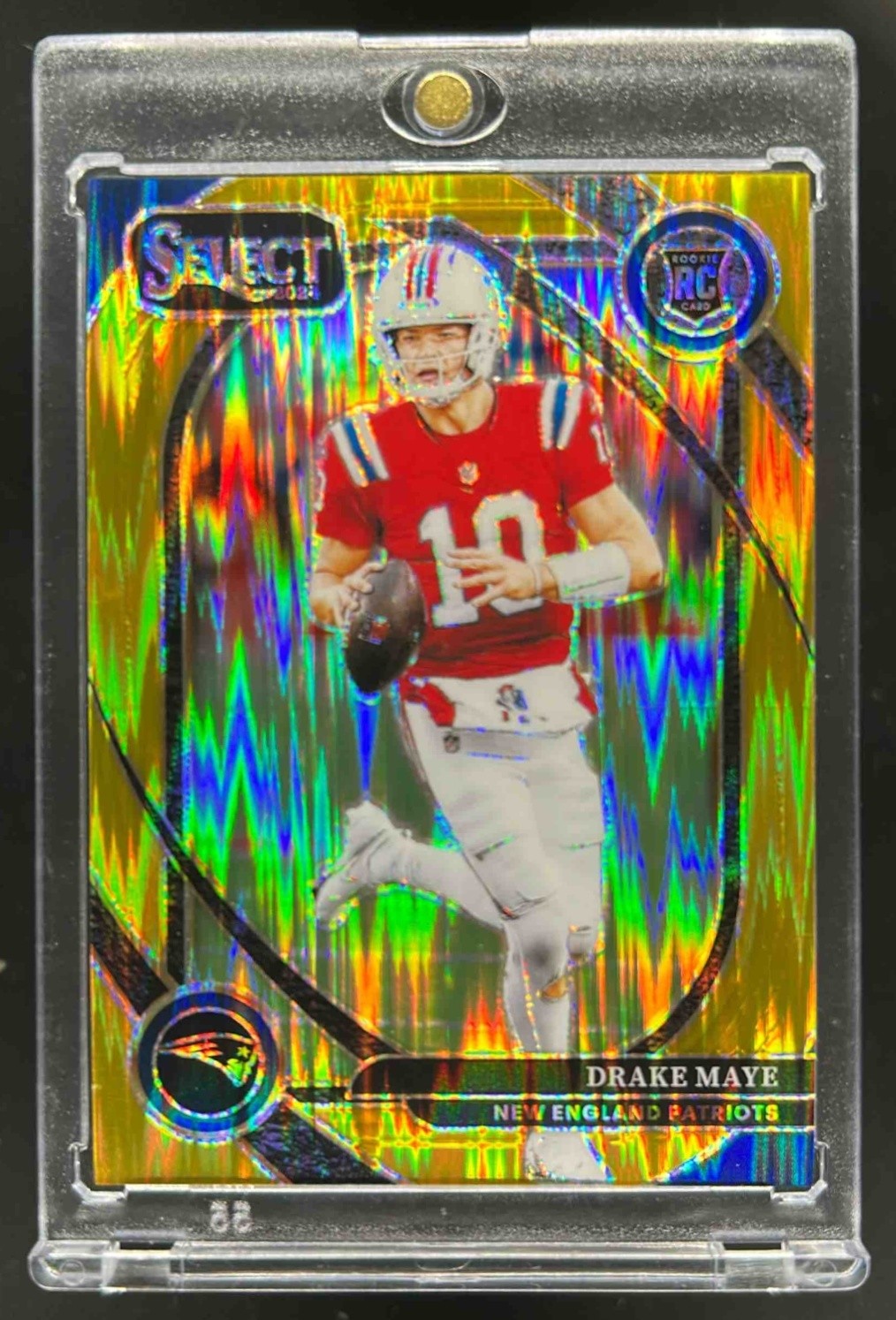 2024 Select Drake Maye Club RC Gold Prizm Shock Rookie #/10 Patriots