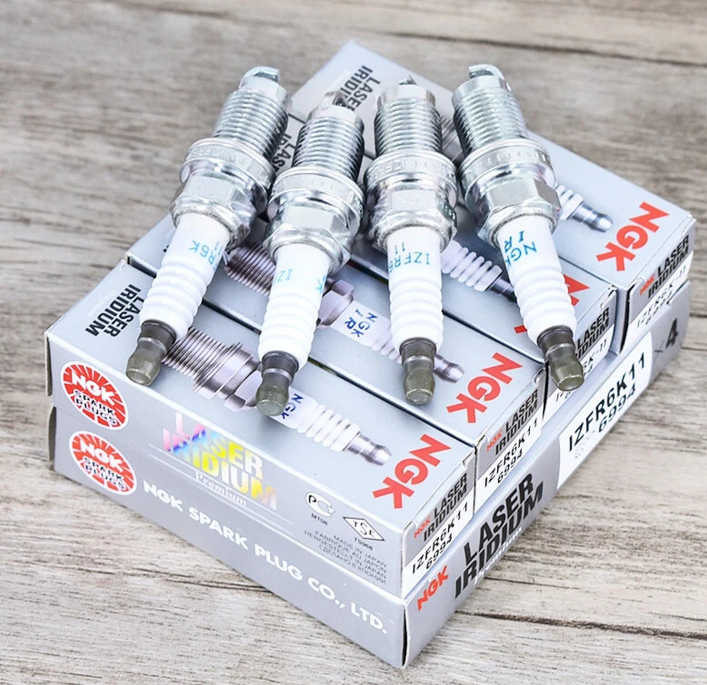 4pc NGK Laser Iridium Spark Plugs IZFR6K11 6994 For Honda Accord Civic CRV Acura