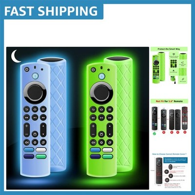 Lightweight 2 Piece Silicone Remote Cover Set - Anti-Slip for Fire TV & More