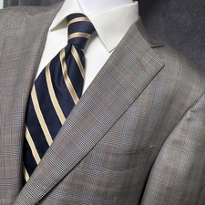Ermenegildo Zegna Sport Coat 46r Us Brown Glen Plaid Wool Silk Blazer 56r It Ermenegildo Zegna Sport Coat 46r Us Brown Glen Plaid Wool Silk Blazer 56r It