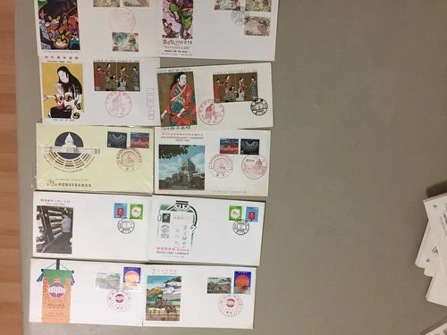 Ten Japan fdc.Each two same stamps,diff pictures(yy)