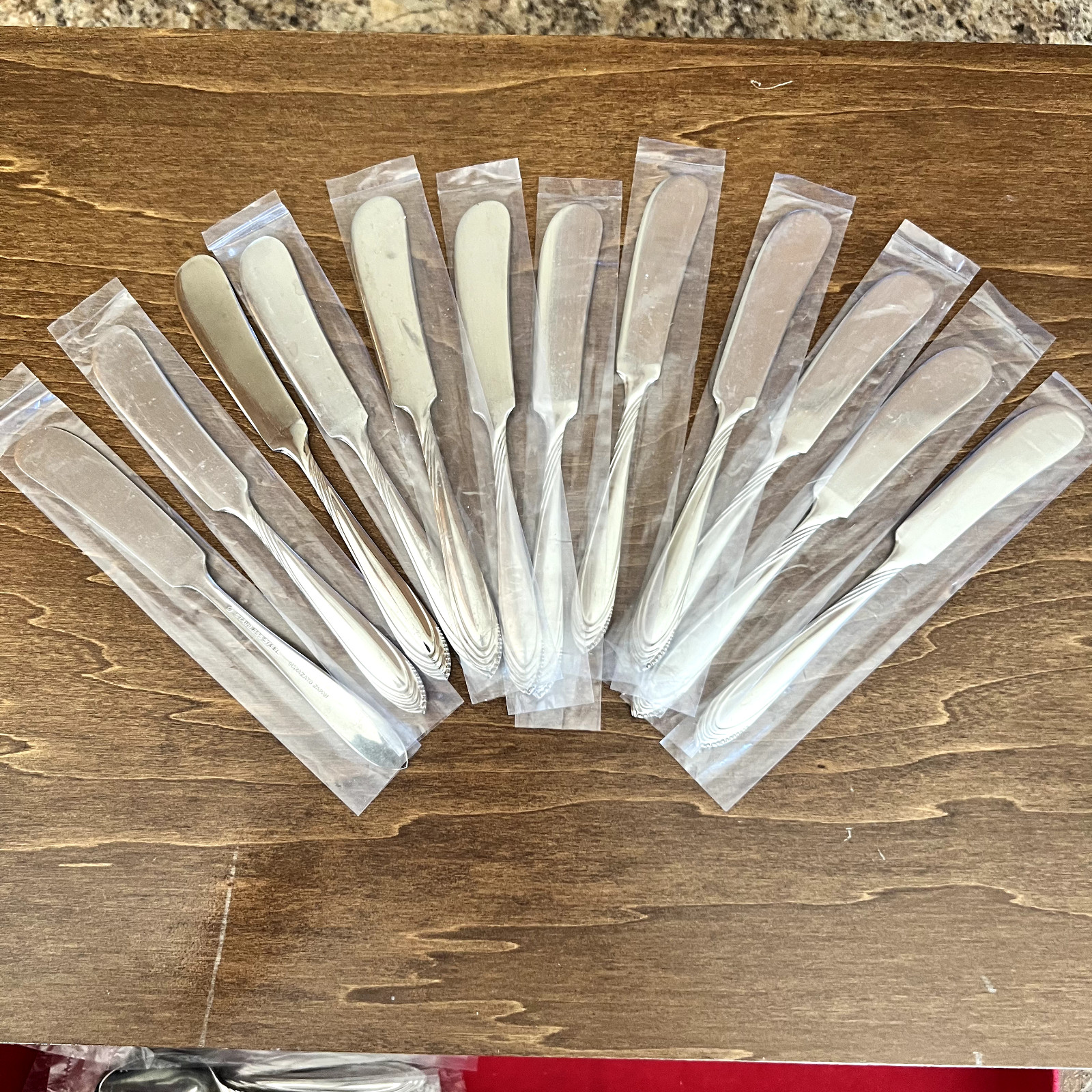 Nakazato Stainless Flatware Set 87 Pc Japan Dotted Swirl 6 Place Setting Serving