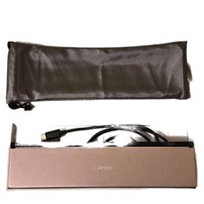 Geyes Rose Gold Folding Bluetooth Keyboard with Charging Cable and Carry Pouch