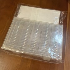Caja de almacenamiento de monedas 100 un. Estuche Cápsulas Soporte Plástico Transparente Redondo 17MM-30MM EE. UU.