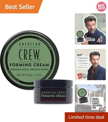 Men's Hair Styler Cream - 3 oz, Ideal for Medium Length Hair & Wave Creation