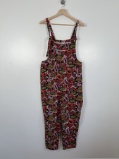 Lucy & Yak Latzhose Gr. UK 12 Fruity Vulva Vagina Print RAR Rosa Obst Baumwolle