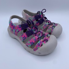 KEEN SUNSPORT PURPLE PINK FLORAL GRAY Girls WATERPROOF SPORT HIKING SANDALS Pool