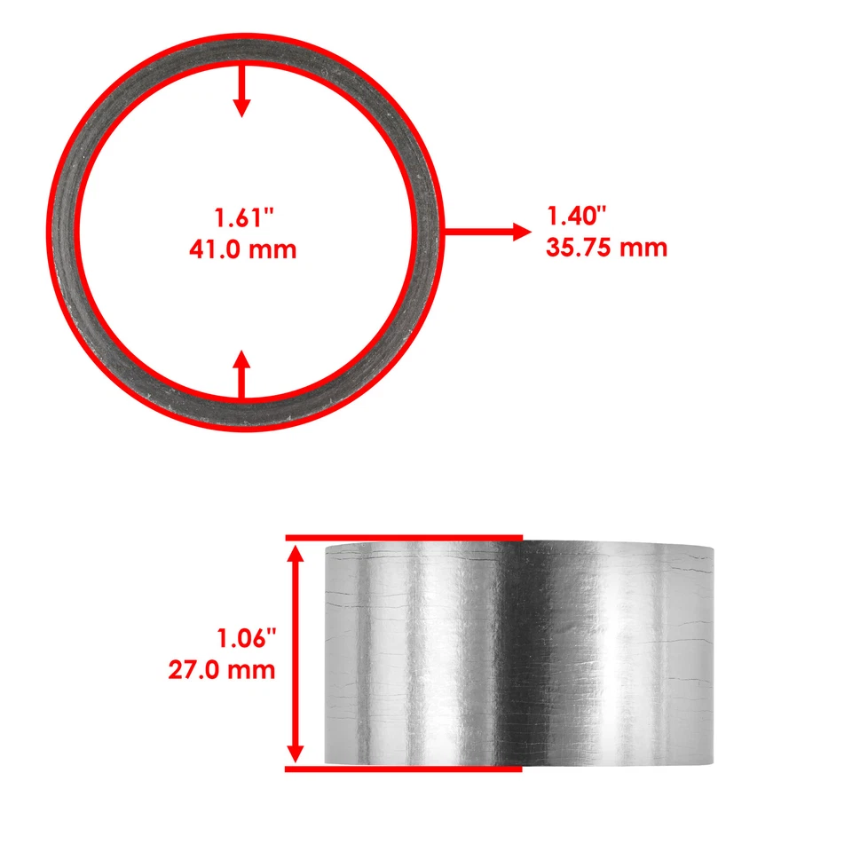 Muffler Gasket for Honda VTX1800 C1-C3 F1 F2 F3 N1 N2 N3 R1 R2 R3 S1 S2 S3 T1-T3 - Image 2 of 4