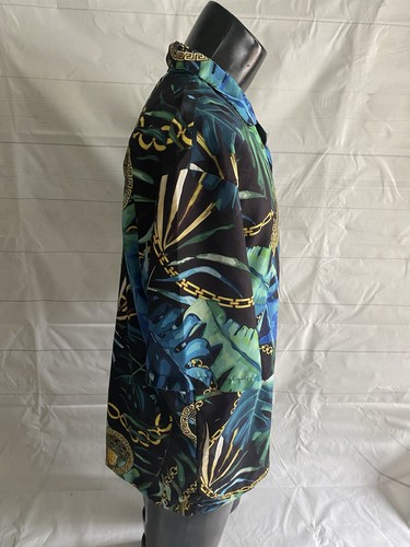 Crooks & Castles Hemd Herren Large Medusa AOP Blumenmuster Ketten Hipster NEUWERTIG! - Bild 4 von 7