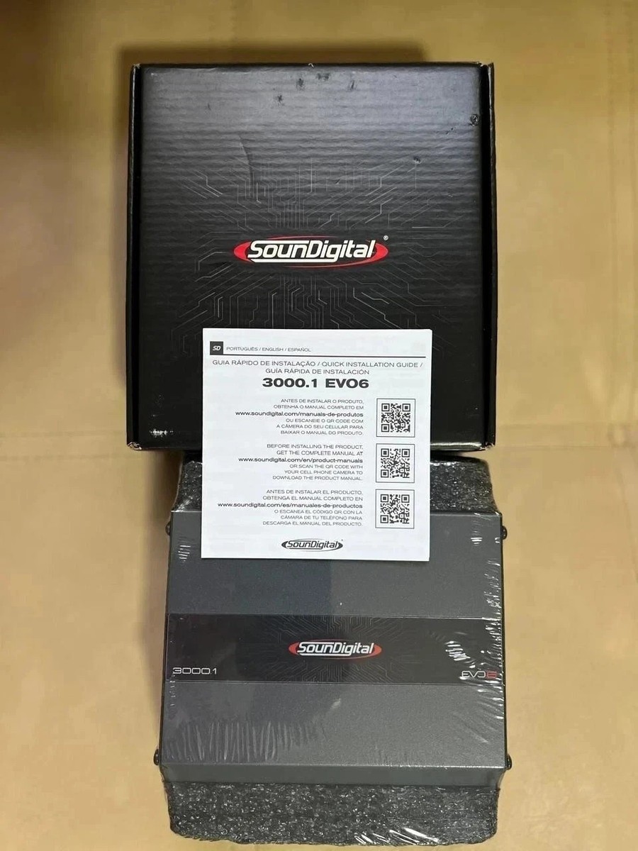 SounDigital 3000.1 EVO 6 - 3000W RMS 1-Channel Amplifier 4 Ohms