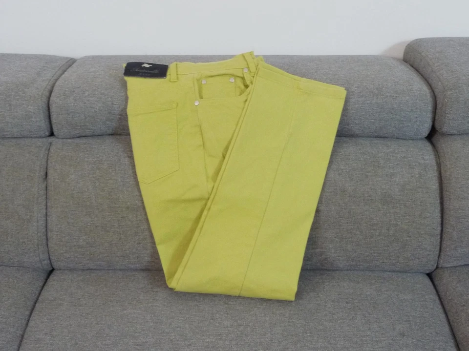 🌼 Jean/ Pantalon Droit Vert Anis- Taille 38- Antonelle Jeans - Photo 1/4