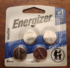Energizer CR2032 3V Lithium Coin Cell Batteries - 4 Count Exp 3/2037