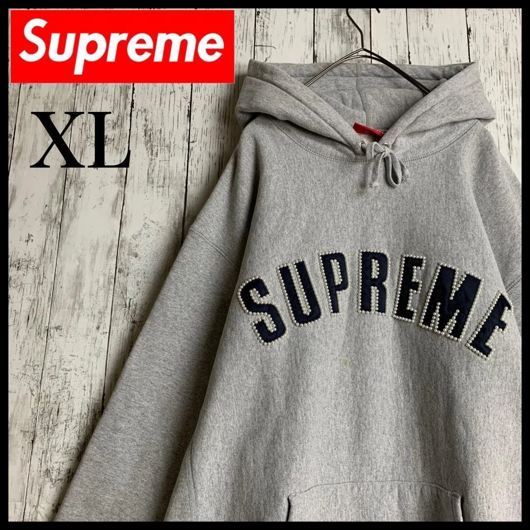 ly rare sweat à capuche XL taille Supreme avec logo arche perlée 2517