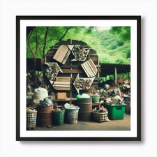 Recycling Art Print Framed Wall Art Poster Canvas Print Picture