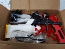 Professional Expanding Foam Spray Gun Kit w/ Gloves, Glasses, Nozzles 