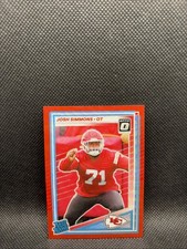 2025 Panini Donruss - Rated Rookie Josh Simmons #368 Optic Preview Red Wave...