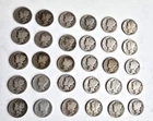 Lot of 29 Mercury Dimes 90% Silver Winged Liberty - Various Dates