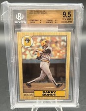 1987 O-Pee-Chee Barry Bonds Rookie Card BGS 9.5 Gem Mint Graded OPC Baseball 320. rookie card picture