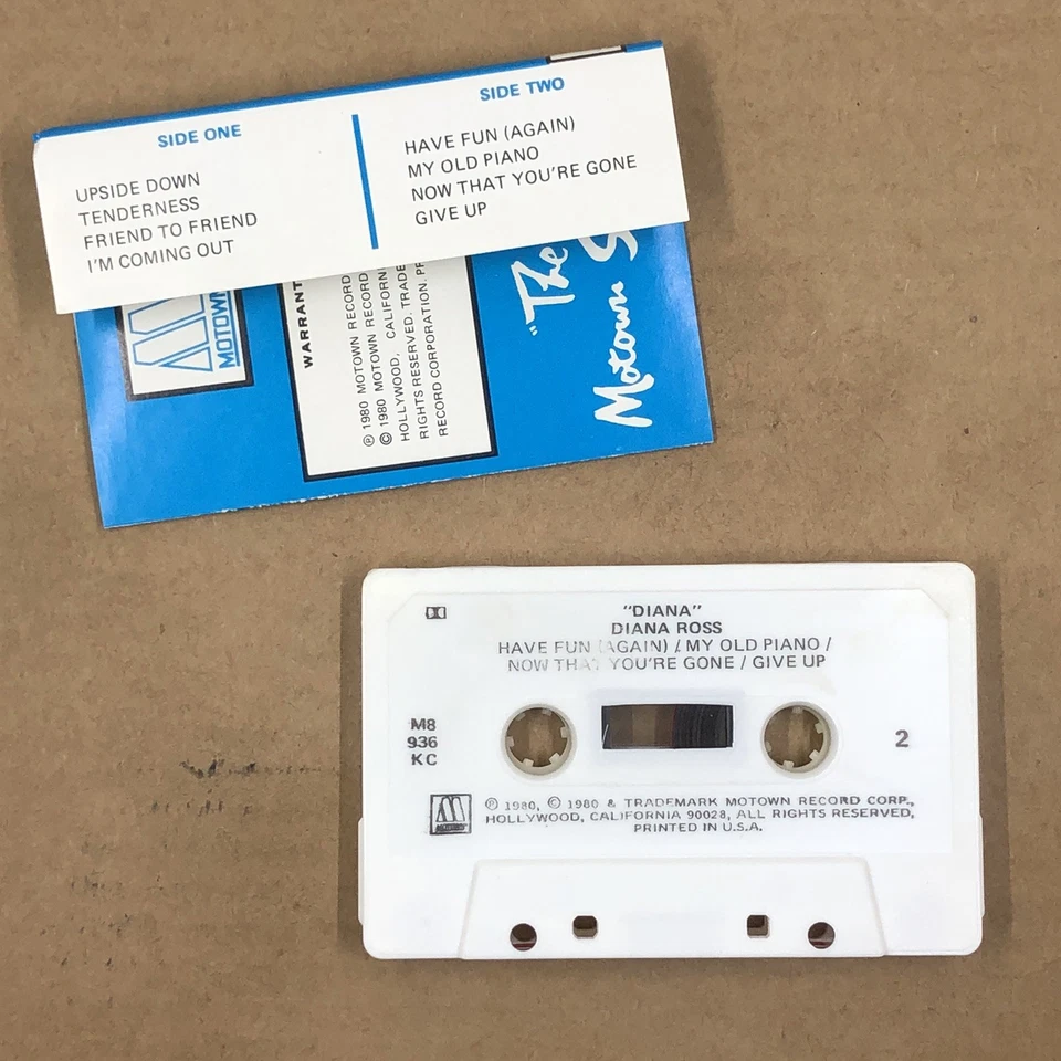 DIANA ROSS Cassette Tape 80s Funk Soul IM COMING OUT UPSIDE DOWN STRANGER THINGS - Image 3 of 4