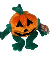 Brand NEW Ty Original Beanie Baby Pumkin' The Pumpkin Halloween Jack-o-lantern