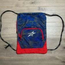 Upward Sports Drawstring Backpack Bag Blue Camo Soccer Football Gym