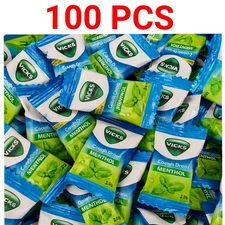 100X Vicks Cough Drops Menthol help to relief from dry cough & throat discomfort