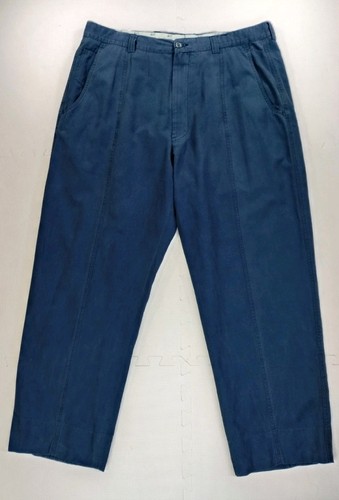 Dunhill, Vintage Dunhill Golf Trousers Navy Blue Mens 35" Waist 100% Cotton Made in Italy