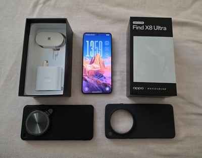 Oppo Find X8 Ultra 16/512GB Black Unlocked CN 6000mAh 100% Battery Flawless+Xtra
