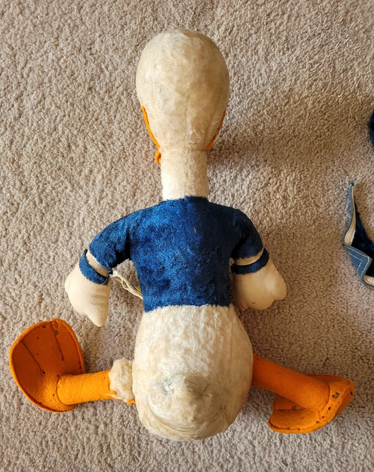 Pato Donald: Un raro juguete original de peluche y fieltro, Walt Disney, años 1930-40, Foto 2 de 4