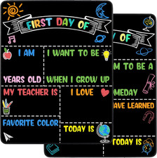 First and Last Day of School Chalkboard Sign Reusable, 14x11 in Back to School B
