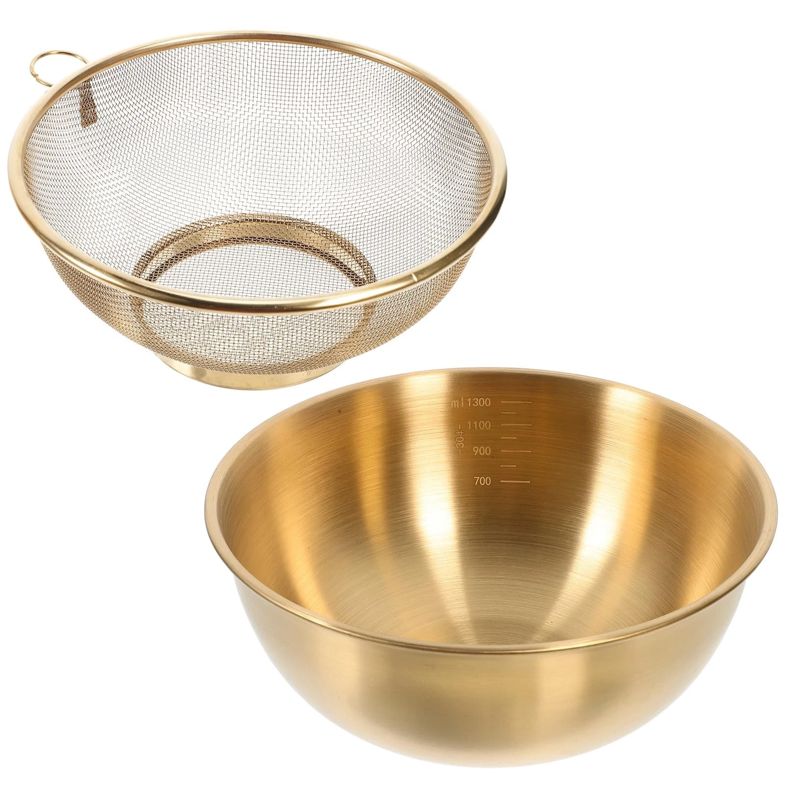2pcs Golden Stainless Steel Colander & Basin Set - Fine Mesh Strainer for Ric...
Opens in a new wind