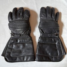 Hatch Cowhide Soft Black Leather Gloves Motorcycle Vintage Size Adult Large
