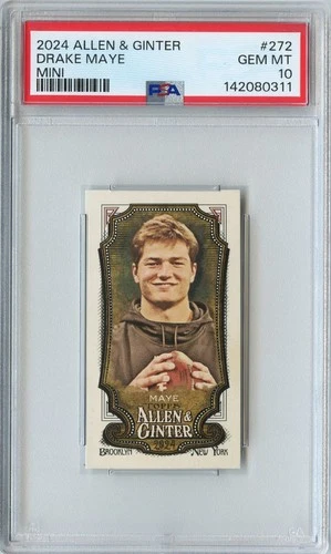 2024 Topps Allen & Ginter Drake Maye MINI ROOKIE RC #272 PSA 10 Gem Mint RARE