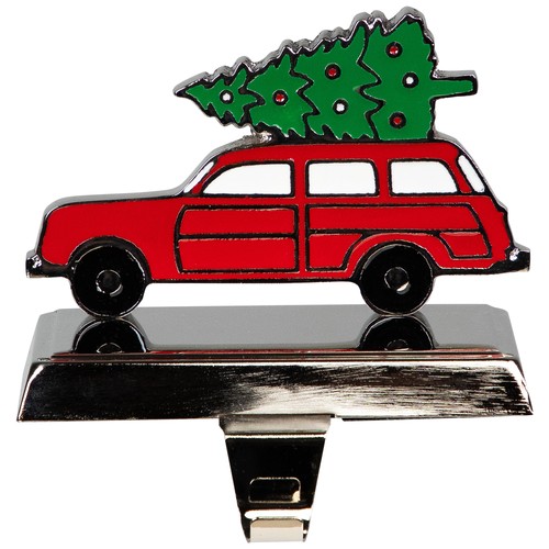 Northlight 5.25" Red Vintage Station Wagon Car Tree Christmas Stocking Holder - Picture 2 of 9