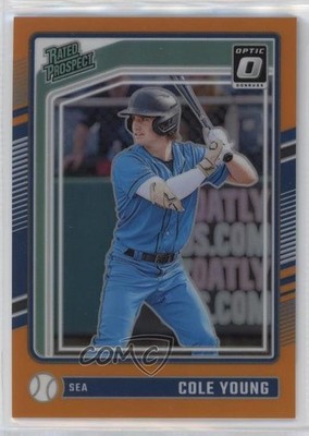 2024 Panini Donruss Optic Rated Prospects Orange Prizm /199 Cole Young #139 6q5