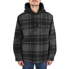 Vans Piedmont Giacca A Camicia Con Cappuccio - Nera/Asfalto