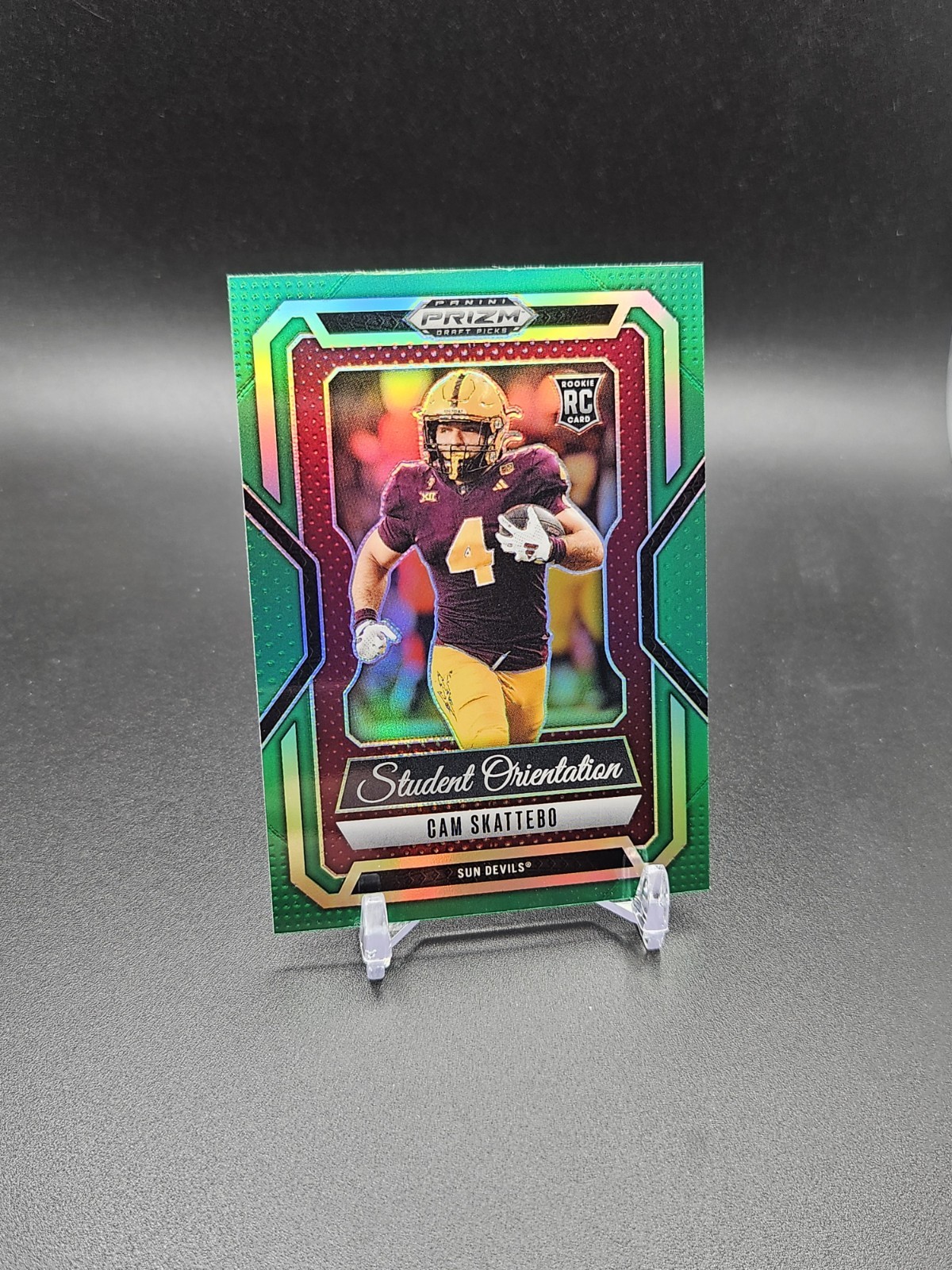 2025 Panini Prizm Draft Picks - Student Orientation Cam Skattebo #16 Green Prizm