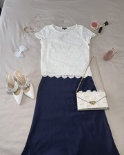 Women’s Lace Top UK 12 From Matalan/ Papaya Brand New With Tag