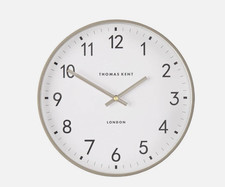 Thomas Kent Capri Clock - Grey - 25cm - New