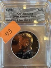1965 ICG Genuine Silver Kennedy Half Ruthenium And Rose Gold 1 Of 1000
