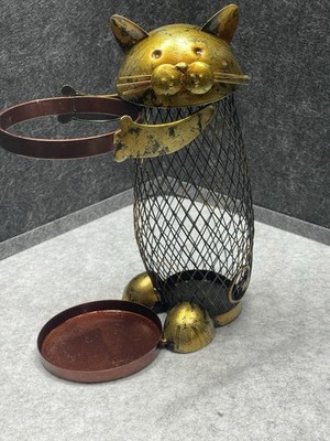 Cat Wine Bottle Cork Holder Decorative, Cat Shaped Wine Cork Holders, Metal Wine