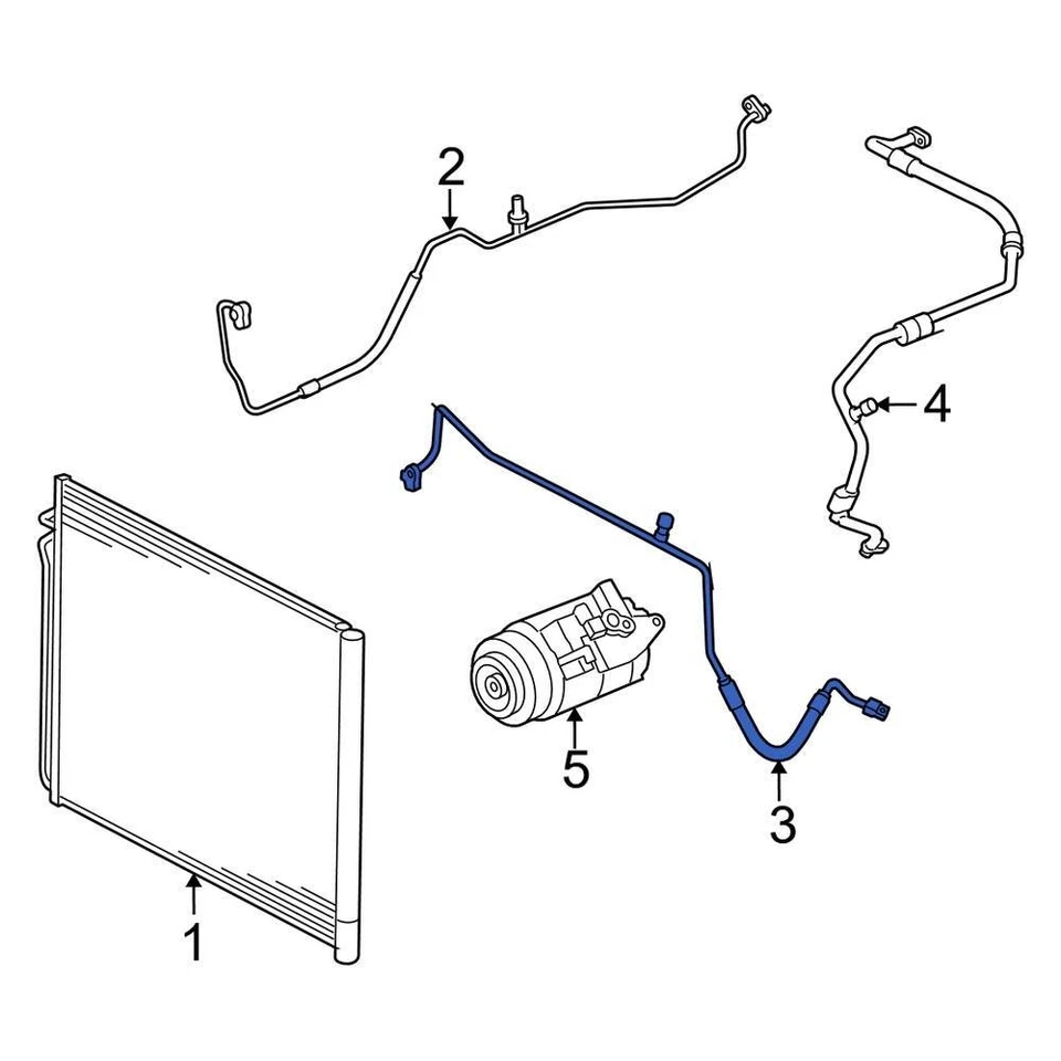 For Land Rover Range Rover 2006-2009 Land Rover A/C Refrigerant Suction Hose Foto 2 de 2