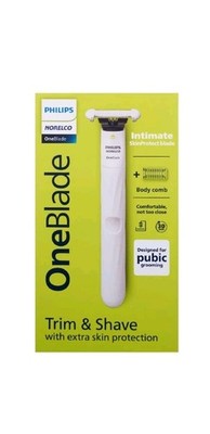 Philips Norelco OneBlade Body Trimmer Pubic SkinProtect Blade Cordless White