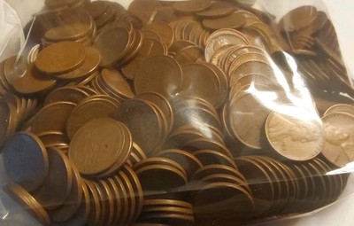 1909-1958 Lincoln Wheat Cent Five Pound Bag UNSEARCHED Free Post 