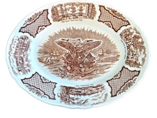 Alfred Meakin Staffordshire Fair Winds Serving Platter 15” Historical Scenes